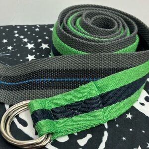Two canvas utility D ring belts